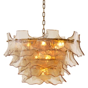 Candelabru LUX sticla champagne, Clarendon alama antic