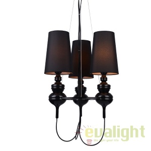 Candelabru modern design elegant Baroco 3 Black 44838 universul-luminii.ro