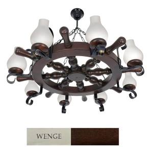 Candelabru rustic fabricat manual din lemn 8 brate Timona WOOD-TI-SP8D50 178078 universul-luminii.ro