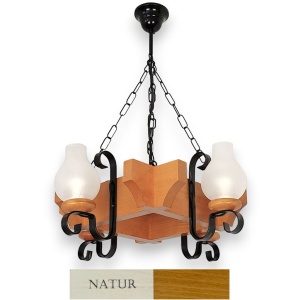 Candelabru rustic fabricat manual din lemn dim.50x50cm, 4 brate Queen WOOD-QU-SP4 177888 universul-luminii.ro