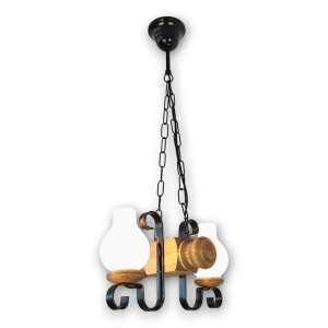 Candelabru rustic fabricat manual din lemn Rustic WOOD-RU-SP2 - Img 11