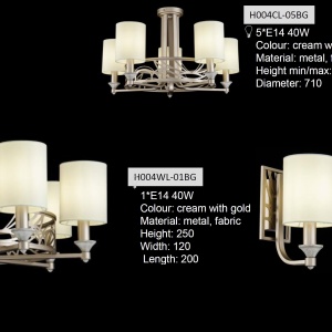 Candelabru stil clasic 71cm Vittoria MYH004CL-05BG 71328 universul-luminii.ro