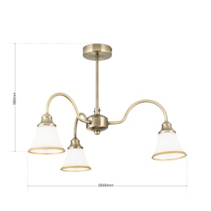 Candelabru stil clasic cu 3 brate Maja DLU 1700/3 Patina OR - Img 14