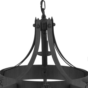 Candelabru stil rustic Cartwheel 5L 2425-5BK SRT - Img 3