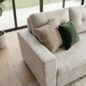 Coltar extensibil, catifea champagne beige, APARTMENT 205cm - Img 3