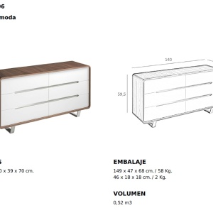 Comoda cu 6 sertare design elegant Bonni - Img 9