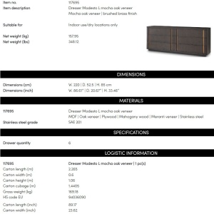 Comoda cu 6 sertare design LUX Modesto L - Img 7