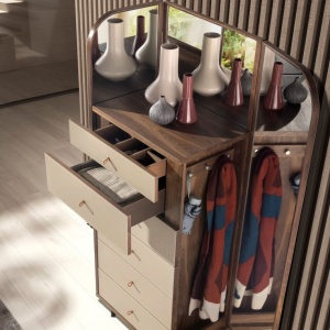 Comoda cu oglinda, sertar cu spatiu pentru ceasuri si bijuterii Chiffonier - Img 8