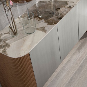 Comoda deosebita design LUX Walnut-Marble - Img 10