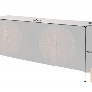 Comoda design Boho Chic Mandala 160cm Mango - Img 8