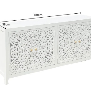 Comoda design oriental MARRAKECH 170cm, alb - Img 3