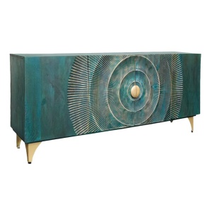 Comoda design vintage Golden Sunset 180cm turcoaz