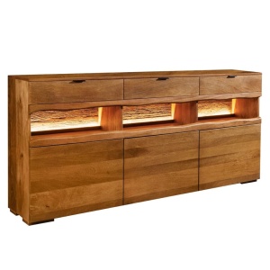 Comoda din lemn de mango cu iluminare LED GRAND 180cm - Img 2