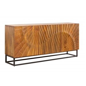 Comoda din lemn de mango Scorpion 140cm, maro