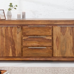Comoda realizata manual din lemn masiv, design elegant Giant Sheesham 180cm - Img 4