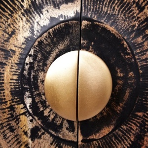 Comoda suspedata design vintage Golden Sunset 180cm negru - Img 4