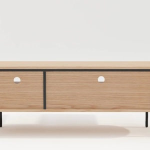 Comoda TV cu furnir de stejar ATELIER 160cm - Img 6