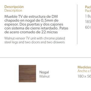 Comoda TV eleganta design LUX Corine AC-LE312 - Img 2