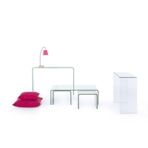 Consola din sticla design modern VANITY 33x100cm - Img 6