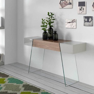 Consola eleganta design LUX Gorgeous, gri perla AC-HC-ST-001