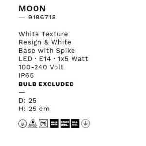 Corp cu tarus iluminat exterior decorativ IP65 MOON D-25cm 238398 universul-luminii.ro