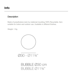 Corp de iluminat LED decorativ exterior Bubbles diametru 30cm 191808 universul-luminii.ro