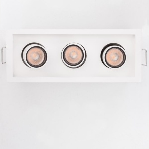 Corp LED incastrabil cu 3 Mini Spoturi ajustabile DESERT albe 191208 universul-luminii.ro