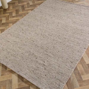 Covor WOOL 240x160cm gri argintiu din lana - Img 2