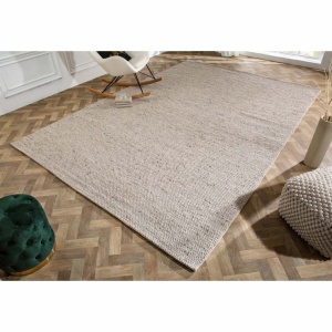 Covor WOOL XXL 350x240cm gri argintiu din lana