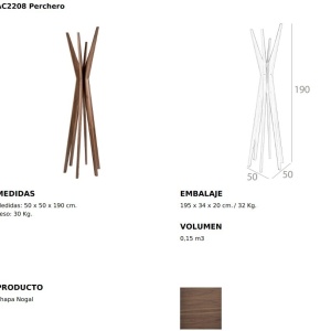 Cuier modern design LUX Walnut - Img 5
