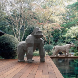 Decoratiune/ Statueta exterior sau interior ORIGAMI HYOU, lucios - Img 2