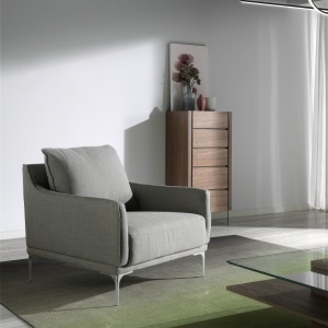 Dulapior elegant cu 5 sertare, design deosebit Aurore AC-CP1803-A-NOGAL - Img 6