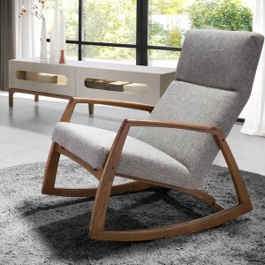 Fotoliu balansoar stil avangardist Rocking Chair gri - Img 7