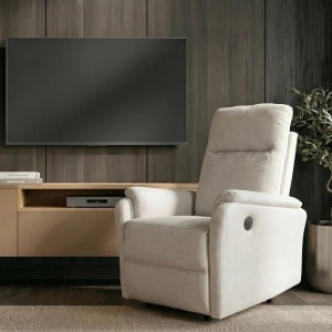 Fotoliu cinema HOLLYWOOD bej, functia electrica relax