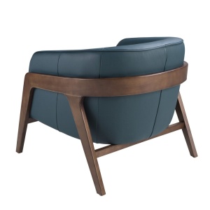 Fotoliu cu design modern piele naturala Petrol blue - Img 6