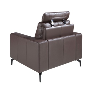 Fotoliu cu functia relax, tapitat cu piele Chocolate Brown - Img 6