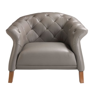 Fotoliu design LUX Chester Grey Leather - Img 5