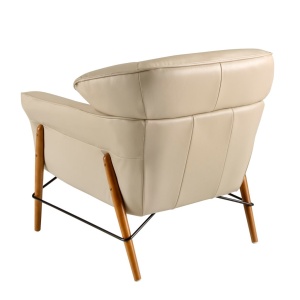 Fotoliu design LUX cu tapiterie din piele Sand - Img 4
