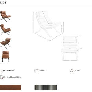 Fotoliu design LUX Dark Brown Leather - Img 8