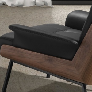 Fotoliu elegant design italian Black-Walnut - Img 9