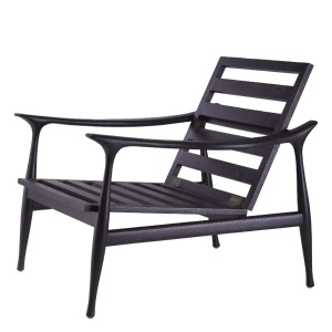 Fotoliu elegant design LUX Manzo negru / bouclé grey - Img 5