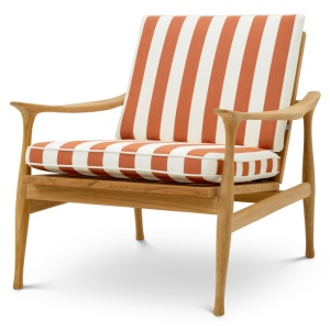 Fotoliu elegant pentru exterior design LUX Manzo natur / florent orange - Img 2