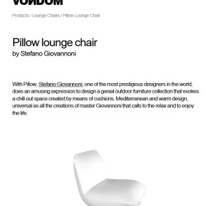 Fotoliu lounge design modern, exterior, interior, PILLOW LOUNGE CHAIR 55001 Vondom - Img 7