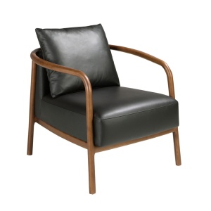Fotoliu LUX design italian, Piele Naturala, Black