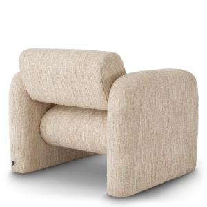 Fotoliu modern LUX Vesper, Boucle sonata cream - Img 4