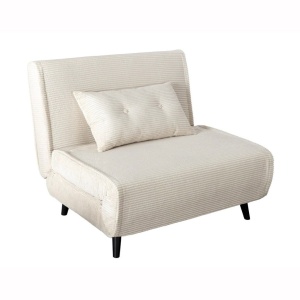 Fotoliu Pat SMART MULTIFUNCTION 100cm catifea raiata bej