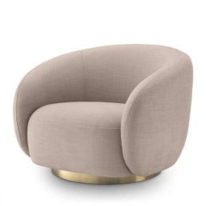 Fotoliu pivotant design elegant Brice, avalon sand 115169 HZ