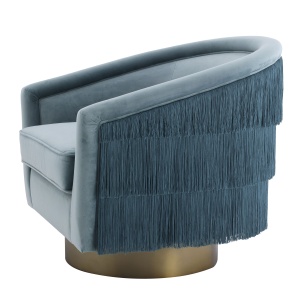 Fotoliu pivotant design elegant LUX Le Vante, albastru 113980 HZ - Img 4