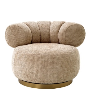 Fotoliu pivotant design elegant LUX Phedra, Lyssa sand - Img 4
