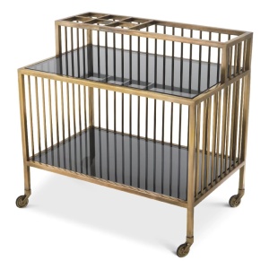 Gheridon, Masuta cu roti design LUX Rutherford